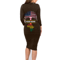 Personalized African Root Family Matching Long Sleeve Bodycon Dress and Hawaiian Shirt - Wonder Print Shop