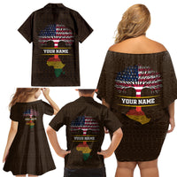 Personalized African Root Family Matching Off Shoulder Short Dress and Hawaiian Shirt - Wonder Print Shop