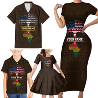 Personalized African Root Family Matching Short Sleeve Bodycon Dress and Hawaiian Shirt - Wonder Print Shop