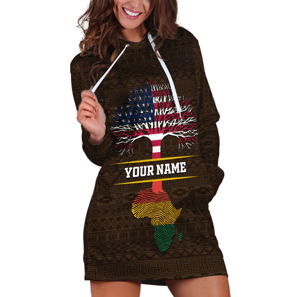 Personalized African Root Hoodie Dress - Wonder Print Shop