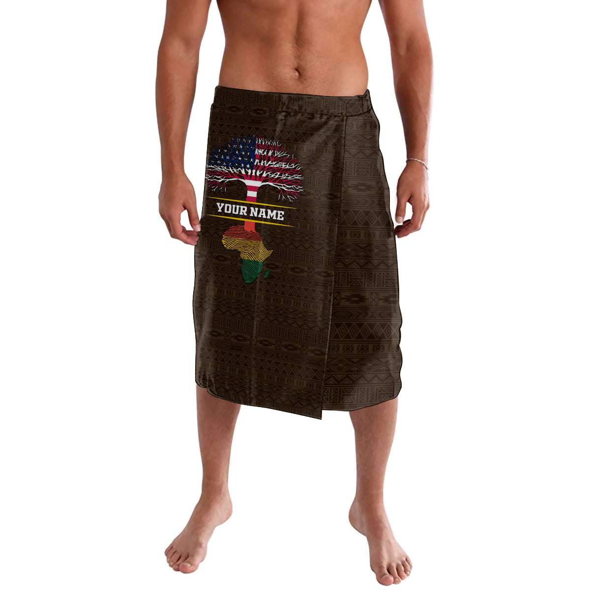 Personalized African Root Lavalava - Wonder Print Shop