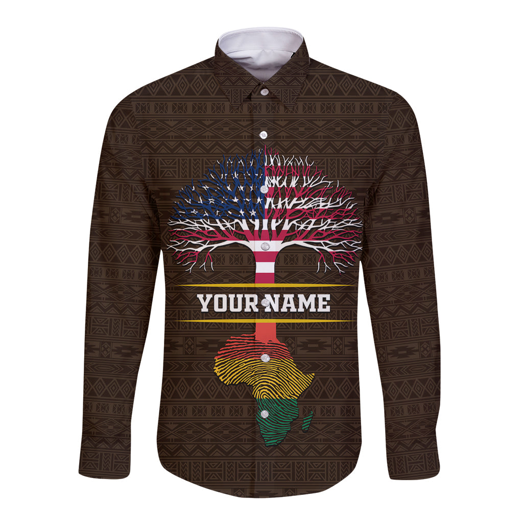 Personalized African Root Long Sleeve Button Shirt - Wonder Print Shop