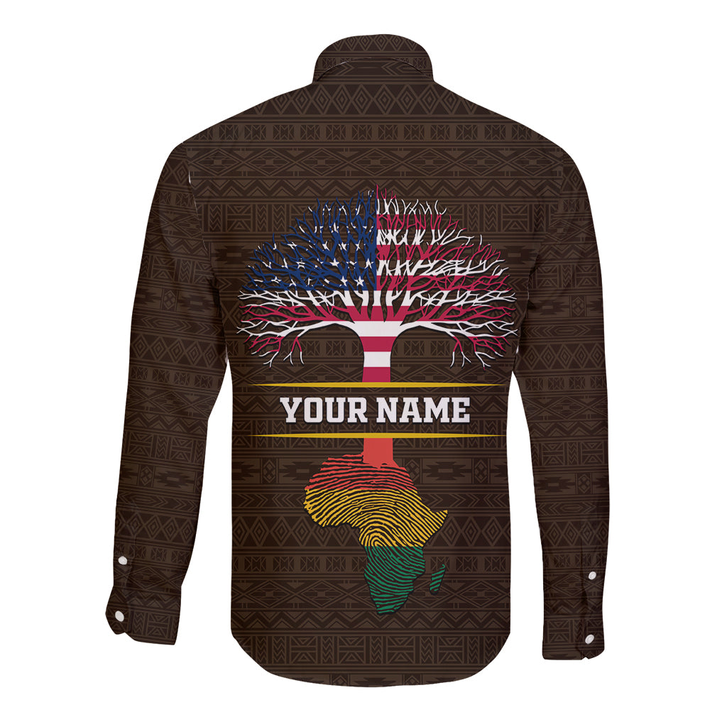 Personalized African Root Long Sleeve Button Shirt - Wonder Print Shop