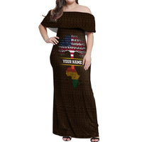Personalized African Root Off Shoulder Maxi Dress - Wonder Print Shop