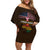 Personalized African Root Off Shoulder Short Dress - Wonder Print Shop
