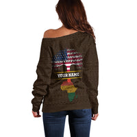 Personalized African Root Off Shoulder Sweater - Wonder Print Shop