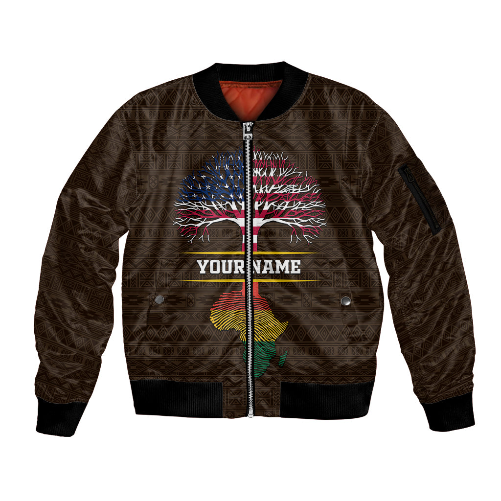 Personalized African Root Sleeve Zip Bomber Jacket - Wonder Print Shop
