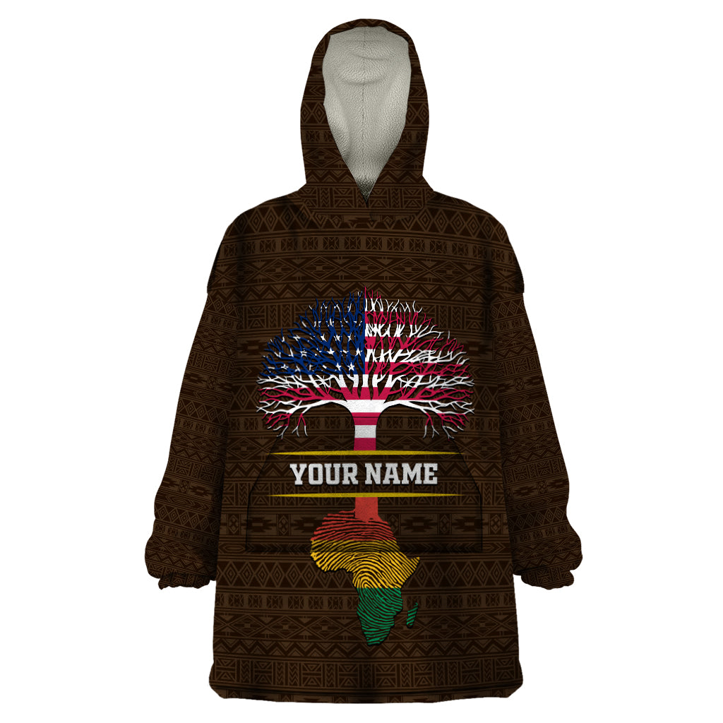 Personalized African Root Wearable Blanket Hoodie