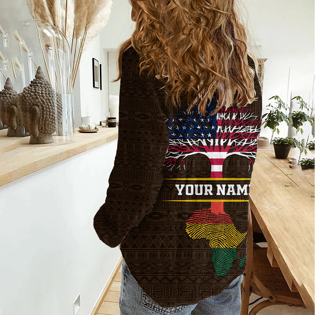 Personalized African Root Women Casual Shirt - Wonder Print Shop