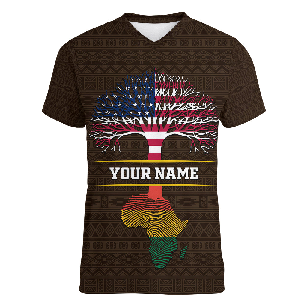Personalized African Root Women V Neck T Shirt - Wonder Print Shop