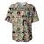 Multi Color Adinkra Symbols Baseball Jersey African Adrinkra - Wonder Print Shop