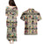 Multi Color Adinkra Symbols Couples Matching Puletasi Dress and Hawaiian Shirt African Adrinkra - Wonder Print Shop