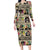 Multi Color Adinkra Symbols Family Matching Long Sleeve Bodycon Dress and Hawaiian Shirt African Adrinkra - Wonder Print Shop
