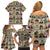 Multi Color Adinkra Symbols Family Matching Off Shoulder Short Dress and Hawaiian Shirt African Adrinkra - Wonder Print Shop