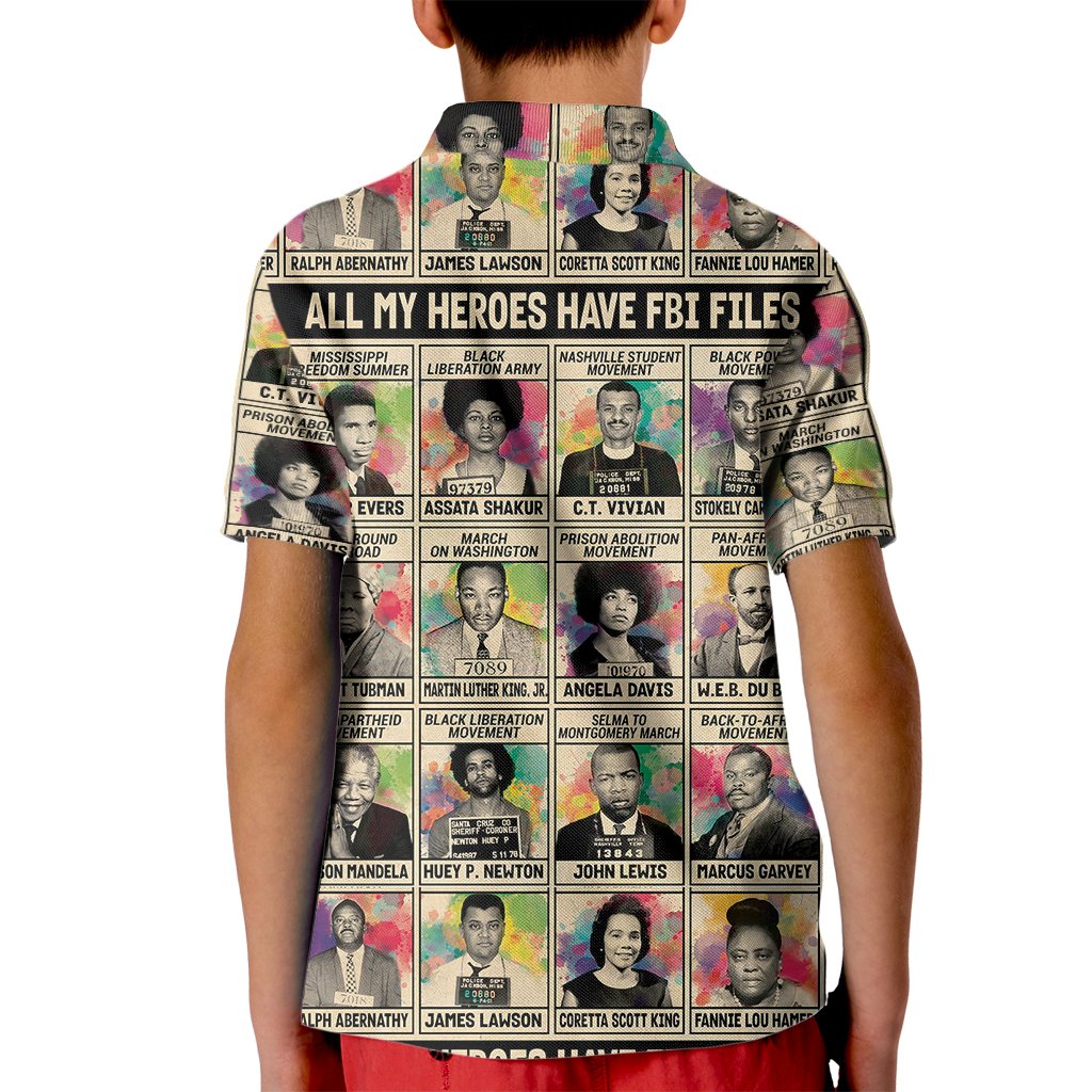 Multi Color Adinkra Symbols Kid Polo Shirt African Adrinkra - Wonder Print Shop