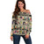 Multi Color Adinkra Symbols Off Shoulder Sweater African Adrinkra - Wonder Print Shop