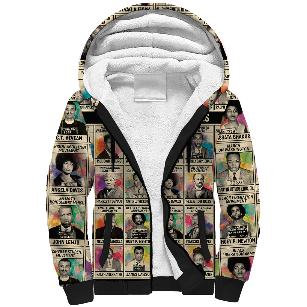 Multi Color Adinkra Symbols Sherpa Hoodie African Adrinkra - Wonder Print Shop