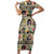 Multi Color Adinkra Symbols Short Sleeve Bodycon Dress African Adrinkra - Wonder Print Shop