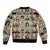 Multi Color Adinkra Symbols Sleeve Zip Bomber Jacket African Adrinkra - Wonder Print Shop