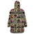 Multi Color Adinkra Symbols Wearable Blanket Hoodie African Adrinkra - Wonder Print Shop