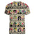 Multi Color Adinkra Symbols Women V Neck T Shirt African Adrinkra - Wonder Print Shop