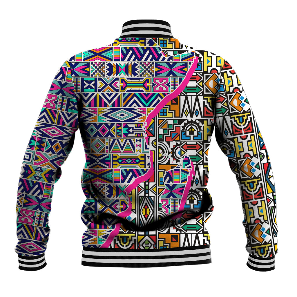 African Ndebele Pattern Baseball Jacket - Wonder Print Shop