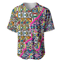 African Ndebele Pattern Baseball Jersey - Wonder Print Shop