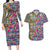 African Ndebele Pattern Couples Matching Long Sleeve Bodycon Dress and Hawaiian Shirt - Wonder Print Shop