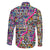 African Ndebele Pattern Family Matching Off Shoulder Long Sleeve Dress and Hawaiian Shirt - Wonder Print Shop