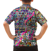 African Ndebele Pattern Kid Hawaiian Shirt - Wonder Print Shop