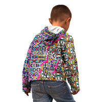 African Ndebele Pattern Kid Hoodie - Wonder Print Shop