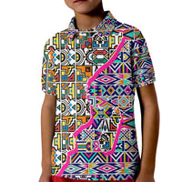African Ndebele Pattern Kid Polo Shirt - Wonder Print Shop