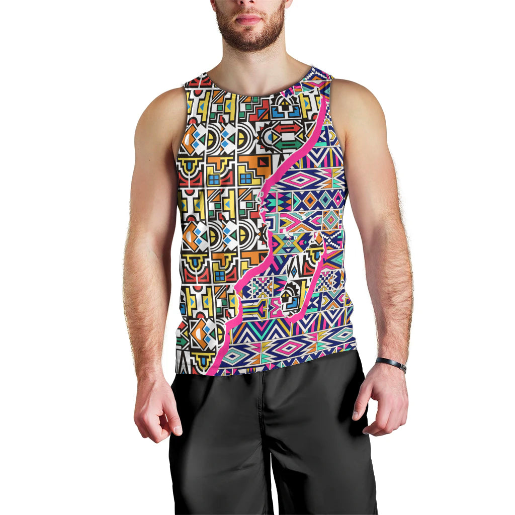 African Ndebele Pattern Men Tank Top - Wonder Print Shop