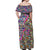 African Ndebele Pattern Off Shoulder Maxi Dress - Wonder Print Shop