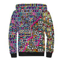 African Ndebele Pattern Sherpa Hoodie - Wonder Print Shop
