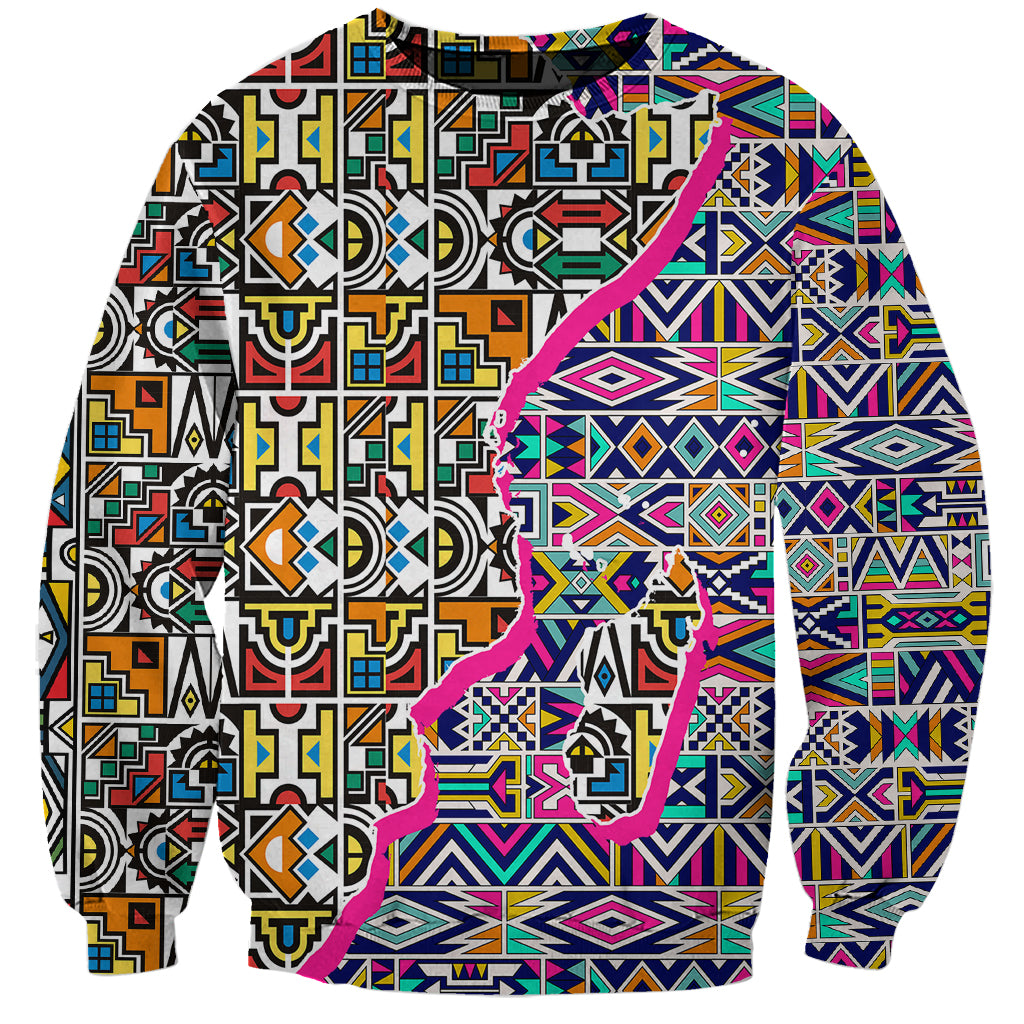 African Ndebele Pattern Sweatshirt - Wonder Print Shop