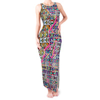 African Ndebele Pattern Tank Maxi Dress - Wonder Print Shop
