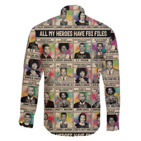 All My Heroes Have FBI Files Family Matching Off Shoulder Maxi Dress and Hawaiian Shirt Civil Rights Leaders - Wonder Print Shop