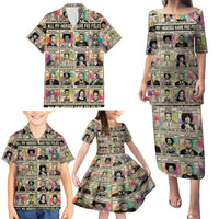 All My Heroes Have FBI Files Family Matching Puletasi Dress and Hawaiian Shirt Civil Rights Leaders - Wonder Print Shop