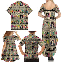 All My Heroes Have FBI Files Family Matching Summer Maxi Dress and Hawaiian Shirt Civil Rights Leaders - Wonder Print Shop