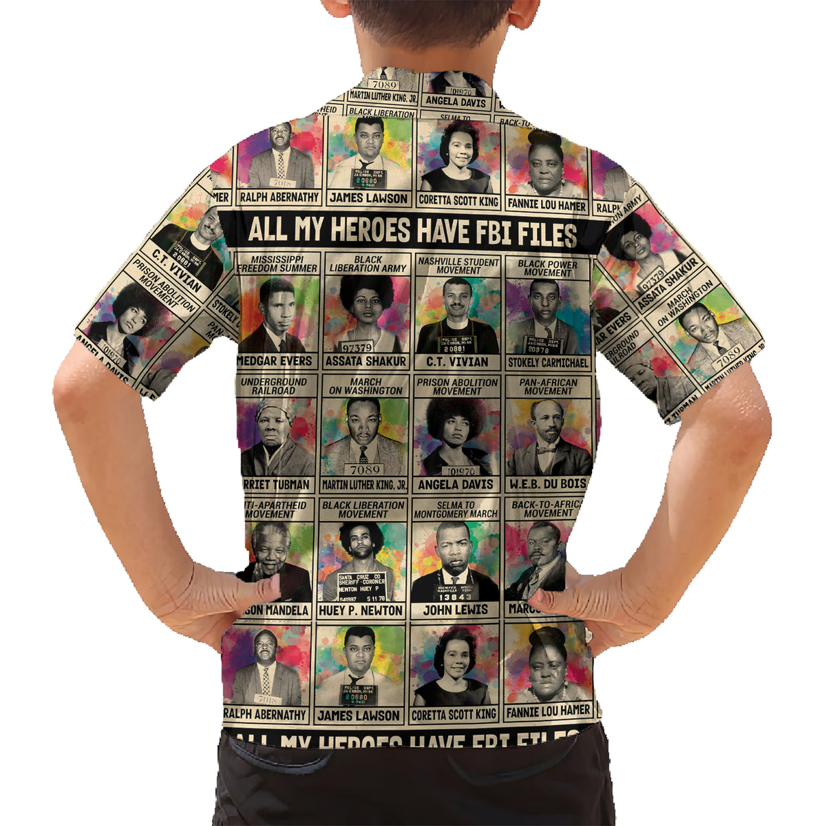 All My Heroes Have FBI Files Hawaiian Shirt Civil Rights Leaders - Wonder Print Shop