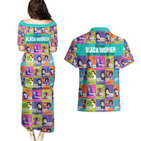 African Women Inventors Couples Matching Puletasi Dress and Hawaiian Shirt Without Black Women These Things Would Not Exist - Wonder Print Shop
