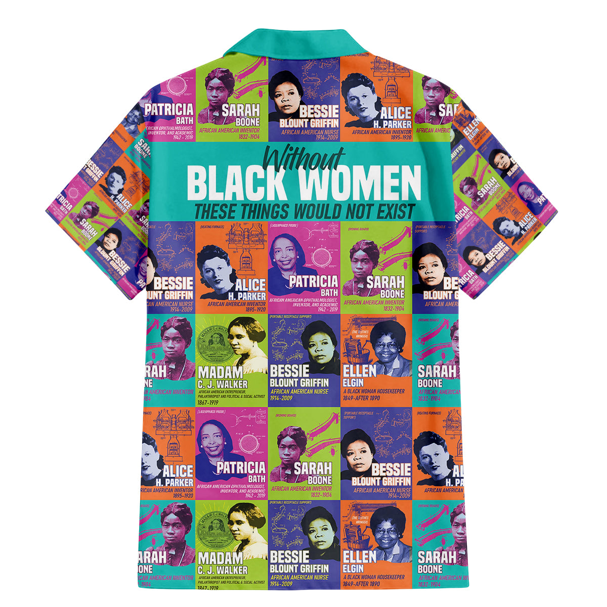 African Women Inventors Family Matching Mermaid Dress and Hawaiian Shirt Without Black Women These Things Would Not Exist - Wonder Print Shop