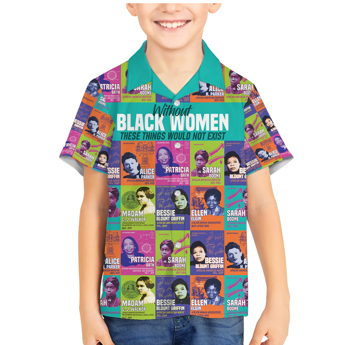 African Women Inventors Family Matching Mermaid Dress and Hawaiian Shirt Without Black Women These Things Would Not Exist - Wonder Print Shop