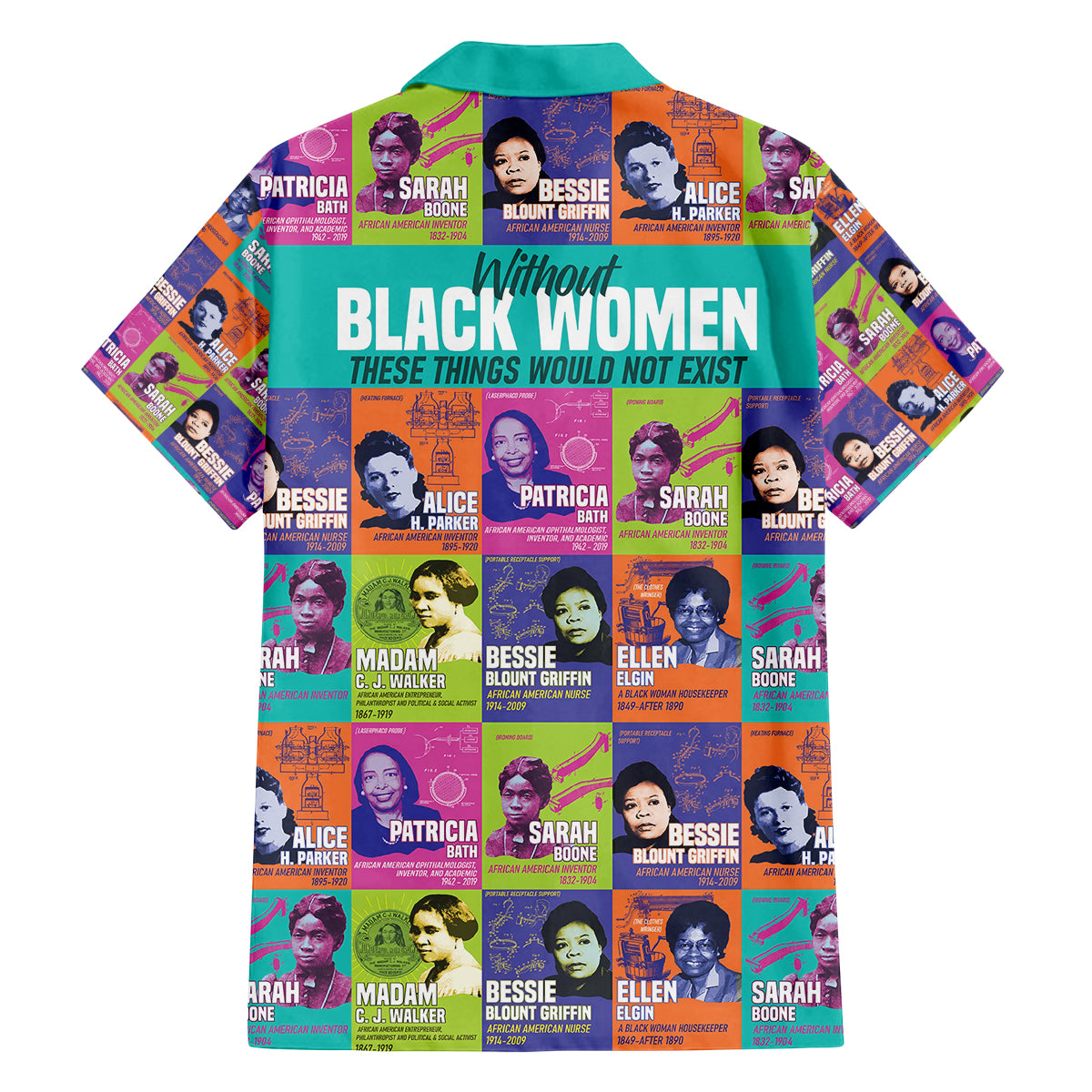 African Women Inventors Family Matching Off Shoulder Maxi Dress and Hawaiian Shirt Without Black Women These Things Would Not Exist - Wonder Print Shop