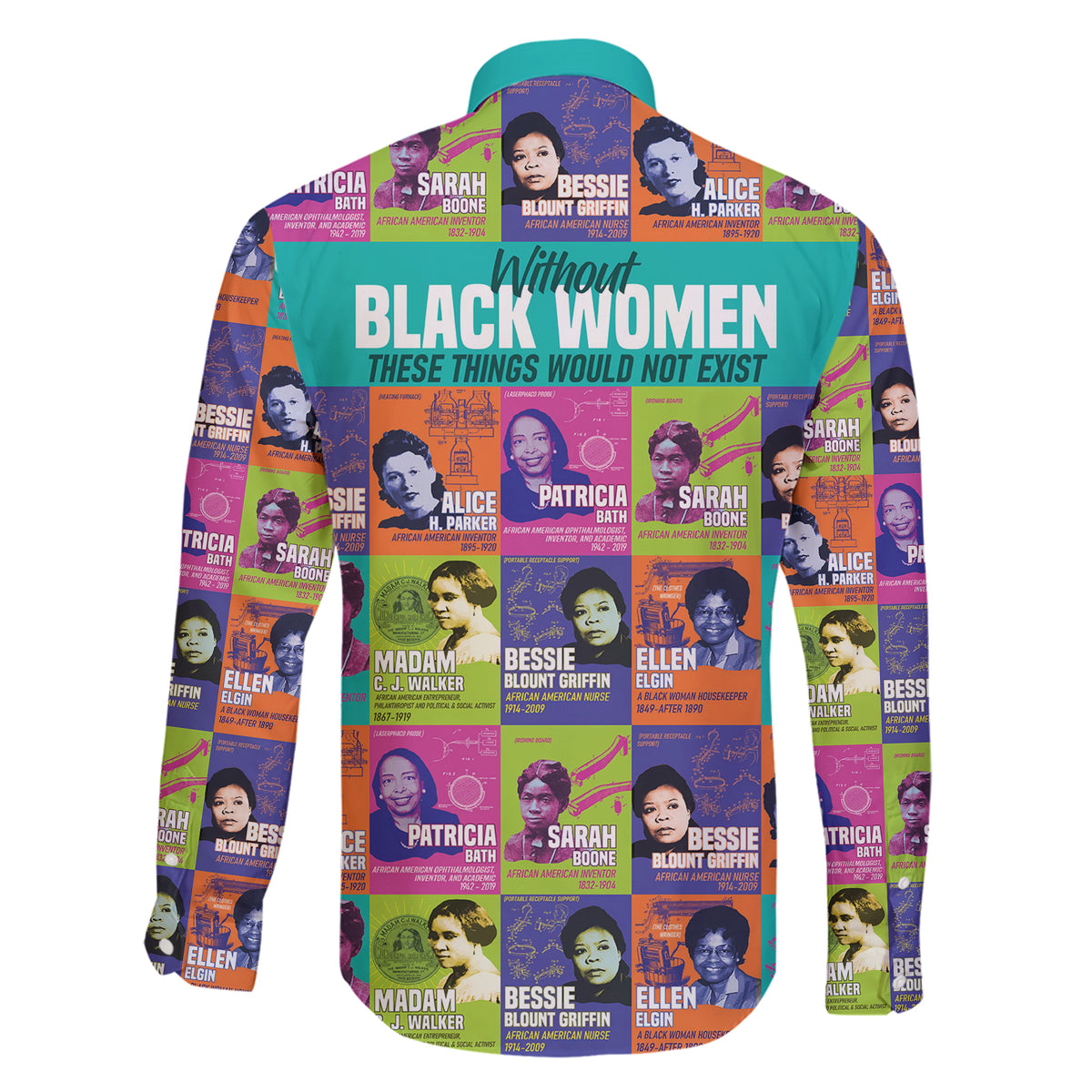 African Women Inventors Family Matching Short Sleeve Bodycon Dress and Hawaiian Shirt Without Black Women These Things Would Not Exist - Wonder Print Shop
