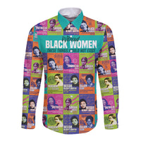 African Women Inventors Long Sleeve Button Shirt Without Black Women These Things Would Not Exist - Wonder Print Shop