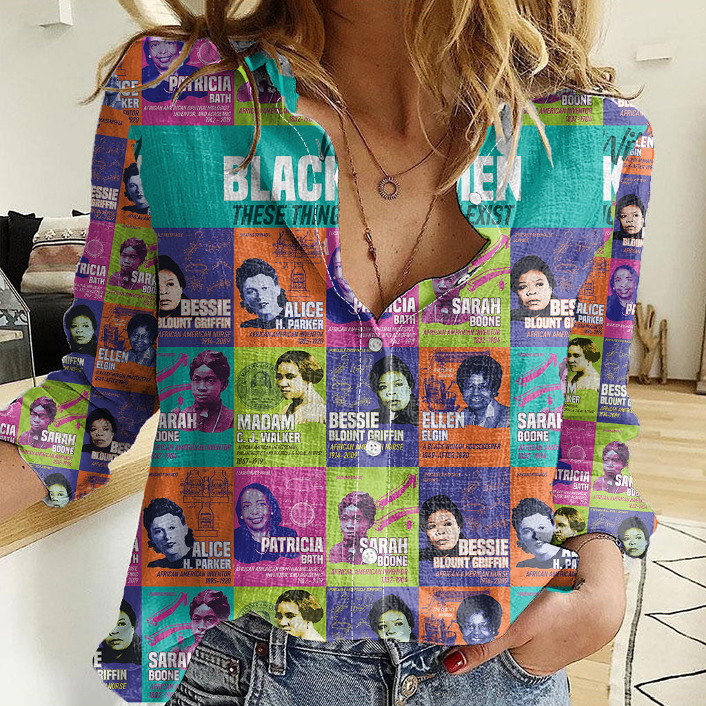 African Women Inventors Women Casual Shirt Without Black Women These Things Would Not Exist - Wonder Print Shop