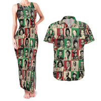 A To Z Of Black Heroes Couples Matching Tank Maxi Dress and Hawaiian Shirt Civil Rights Leaders - Wonder Print Shop