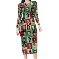 A To Z Of Black Heroes Family Matching Long Sleeve Bodycon Dress and Hawaiian Shirt Civil Rights Leaders - Wonder Print Shop